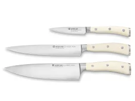 Komplet nožev Wüsthof Classic Ikon Créme, 3 kosi
