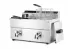 Indukcijski cvrtnik z izpustom – 2 x 8 l, HENDI, Profi Line, 16 l, 230 V/7000 W, 577 x 609 x (V) 410 mm