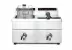 Indukcijski cvrtnik z izpustom – 2 x 8 l, HENDI, Profi Line, 16 l, 230 V/7000 W, 577 x 609 x (V) 410 mm