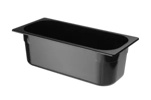 Polikarbonatna posoda za sladoled, HENDI, 5 l, črna, 360x165x(V)120 mm