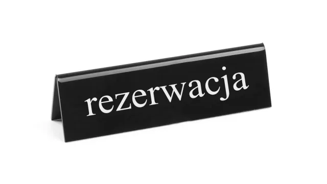 Namizna tablica HENDI »Rezervirano«, poljska, 130 × 30 mm