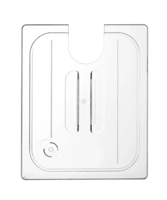 Pokrov za polikarbonatne GN posode z izrezom za sous-vide cirkulator, HENDI, GN 1/2, prozoren, 265 × 325 mm