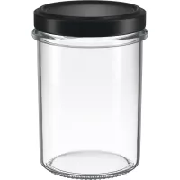 Kozarci za vlaganje s črnim navojnim pokrovčkom Weck 230 ml, 6 kosov, visoki