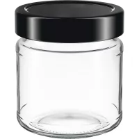 Kozarci za vlaganje s temno črnim navojnim pokrovčkom Weck 220 ml, 6 kosov