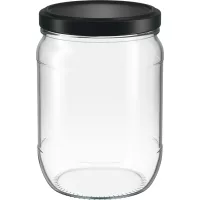 Kozarci za vlaganje s črnim navojnim pokrovčkom Weck 580 ml, 2 kosa