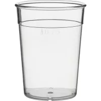 Plastični kozarec za večkratno uporabo Gastro z oznako 0,25 l, prozoren