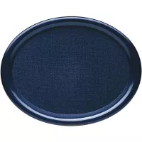 Pladenj Ovalni pladenj sijoč 26x20 cm plastika moder Waca