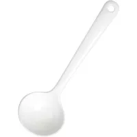 Kuhinjska zajemalka iz bele plastike, 300 mm, prostornina 0,13 l, model Kunterbunt, WACA
