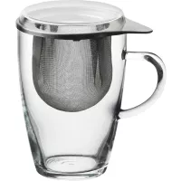 Skodelica za čaj z nerjavnim cedilom Bohemia Cristal Lyra 350 ml