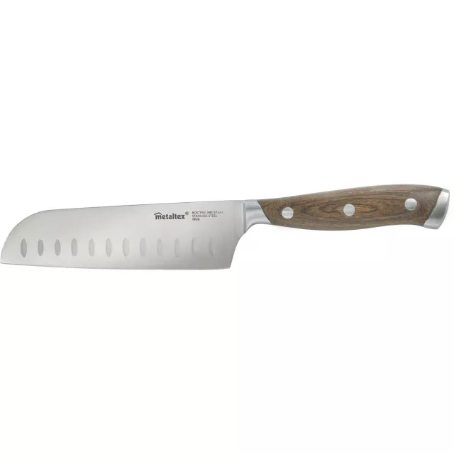 Santoku nož Metaltex 30 cm, lesen ročaj