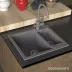 Granitno pomivalno korito Aquasanita Tesa 580.1E Black metallic