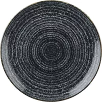 CHURCHILL Homespun Charcoal Black plitev krožnik, neprekinjen, ø: 217 mm