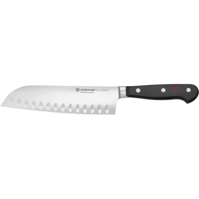 WÜSTHOF Classic Santoku nož z valovitim rezilom, dolžina rezila: 170 mm